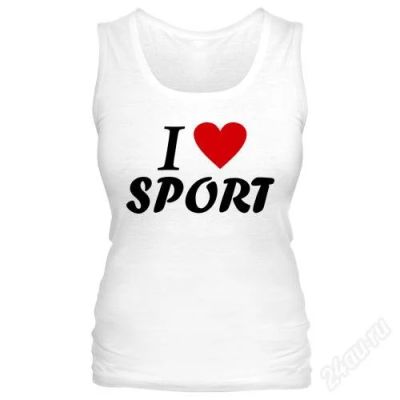 Лот: 2828635. Фото: 1. Футболка "I love sport" M (44-46... Футболки, топы и майки
