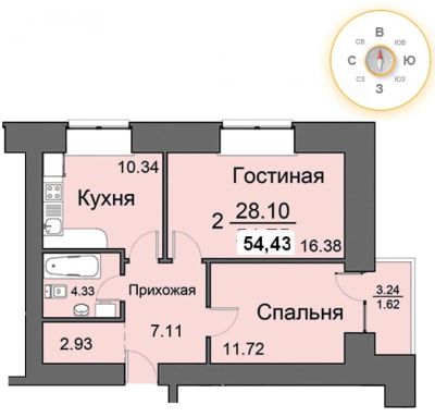 Лот: 4107193. Фото: 1. 2 комнатная в ЖК Покровка Life. Квартиры, студии