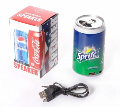Лот: 6561595. Фото: 1. Колонка банка Sprite с FM радио... Портативные, беспроводные колонки