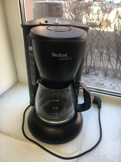 Лот: 21779754. Фото: 1. Кофеварка Tefal Express CM4105... Чайники, кофемашины, кулеры