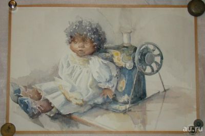Лот: 15666941. Фото: 1. Рисунок акварель (Y143). Другое (антиквариат)