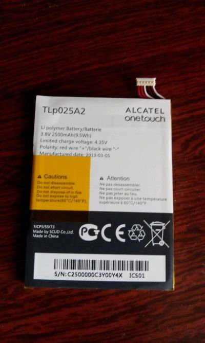 Лот: 12080648. Фото: 1. Батарейка alkatel. Аккумуляторы