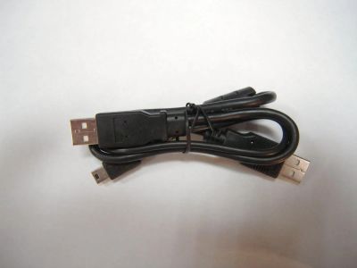 Лот: 7058163. Фото: 1. Двойной USB кабель, mUSB (mini... Шлейфы, кабели, переходники
