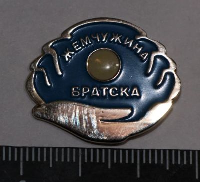 Лот: 11241560. Фото: 1. Тяжелый значок: Жемчужина Братска... Сувенирные