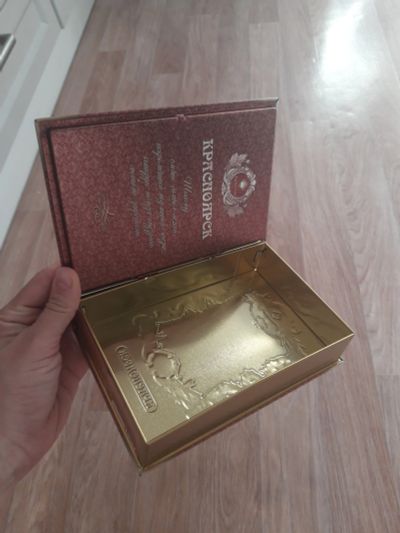 Лот: 18980810. Фото: 1. Коробка от конфет Краскон металлическая... Шоколад, конфеты