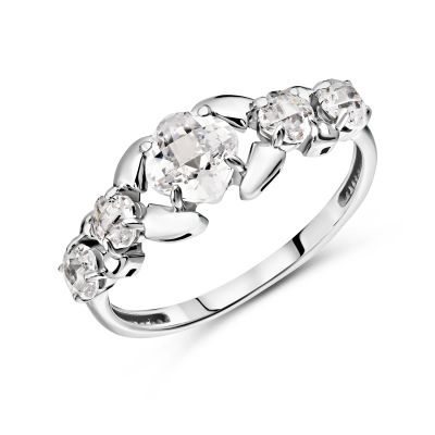Лот: 23804645. Фото: 1. Серебряное кольцо с фианитами... Кольца, перстни