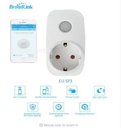 Лот: 12853672. Фото: 1. умная розетка BroadLink sp3 wifi... Электроустановочные изделия