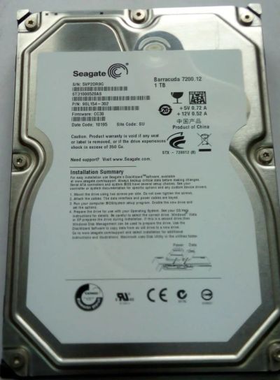 Лот: 8018869. Фото: 1. Жесткий диск Seagate ST31000528AS... Жёсткие диски (HDD)