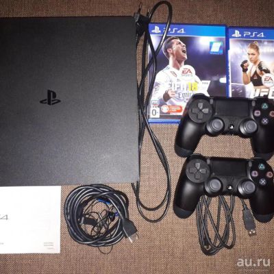 Лот: 14493739. Фото: 1. Sony PlayStation 4 Slim 1Tb. Игровые приставки, консоли