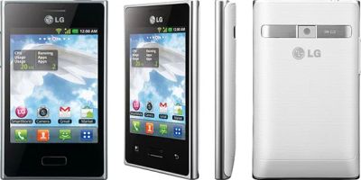 Лот: 3000798. Фото: 1. LG E400 L3 1Gb WhiteSilver с рубля. Смартфоны