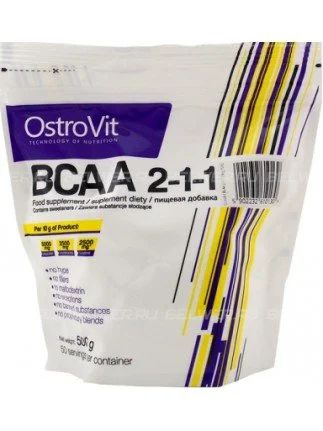 Лот: 10002840. Фото: 1. BCAA 2-1-1 Ostrovit 500 г. (Спортивное... Спортивное питание, витамины