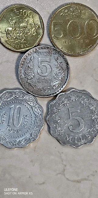 Лот: 17291882. Фото: 1. набор монет Индия. 5 шт. Наборы монет