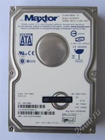 Лот: 1152415. Фото: 1. maxtor 6v300f0 300gb. Жёсткие диски (HDD)