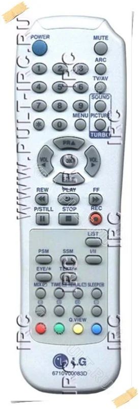 Лот: 15908943. Фото: 1. Пульт LG 6710V00083D. Пульты ДУ