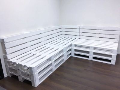Лот: 11814063. Фото: 1. Диван из паллет в стиле Loft... Мебель для баров и кафе