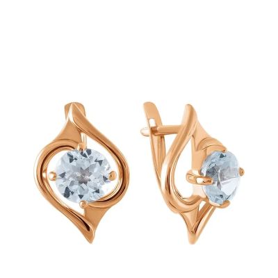 Лот: 23879755. Фото: 1. Серьги TALANT из золота с топазами. Серьги, каффы