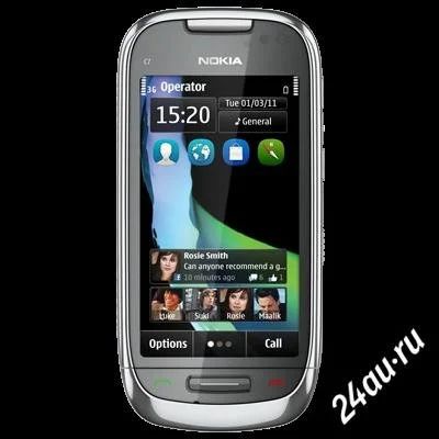 Лот: 2530866. Фото: 1. Nokia c7 silver. Смартфоны