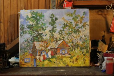 Лот: 4729426. Фото: 1. Картина маслом 60*50 см, 2011г... Картины, гравюры