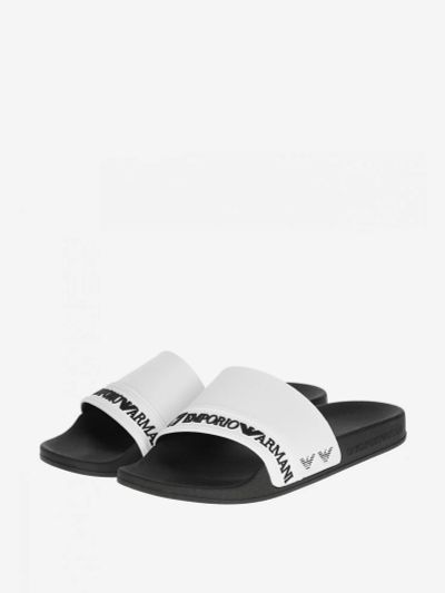 Лот: 24610140. Фото: 1. Сланцы EA7 Shoes Beachwear, Белый. Другое (одежда, обувь, галантерея)