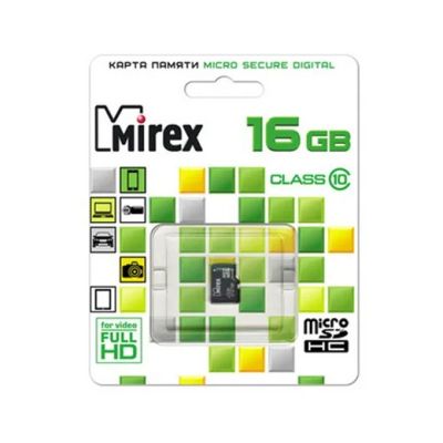 Лот: 11763601. Фото: 1. MicroSD 16 Gb MIREX без адаптера... Карты памяти