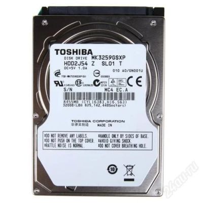 Лот: 2849542. Фото: 1. toshiba 320gb 5400rpm 8mb 2.5... Жёсткие диски (HDD)