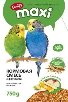 Лот: 16310117. Фото: 1. MAXI кормовая смесь для волнистых... Корма