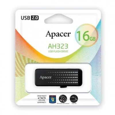 Лот: 4643249. Фото: 1. USB Flash 16Gb Apacer AH323 Черная... USB-флеш карты