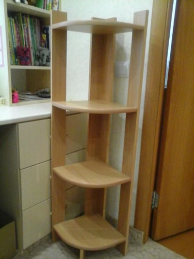 Лот: 10472485. Фото: 1. Этажерка угловая - стеллаж до... Полки, стеллажи, этажерки