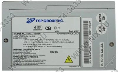 Лот: 1190893. Фото: 1. БП FSP ATX-350PNR 350 новый. Корпуса, блоки питания