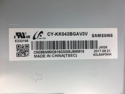 Лот: 15277337. Фото: 1. led string, S_K5.5/6.2K_43_SFL70... Запчасти для телевизоров, видеотехники, аудиотехники