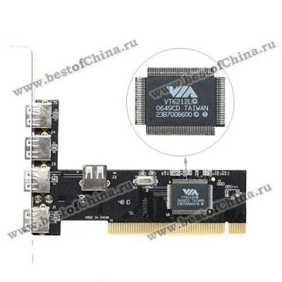 Лот: 4565738. Фото: 1. Контроллер USB 2.0 PCI. Платы расширения, контроллеры, доп. порты