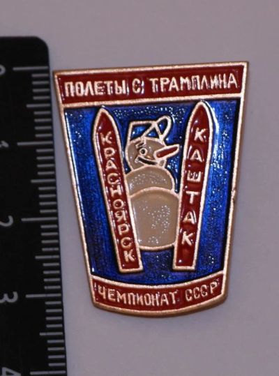 Лот: 10116341. Фото: 1. Знак: Полёты с трамплина. Чемпионат... Сувенирные