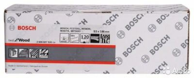 Лот: 7380131. Фото: 1. Шлифлист Bosch, 93х186 мм, зернистость... Расходные материалы, сменные насадки