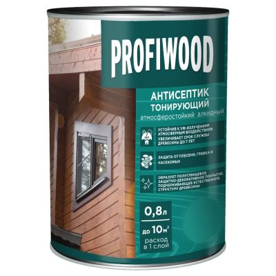 Лот: 24079659. Фото: 1. Антисептик Profiwood, для дерева... Краски, лаки, растворитель