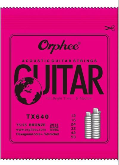 Лот: 19014388. Фото: 1. Струны Orphee для акустической... Аксессуары, комплектующие