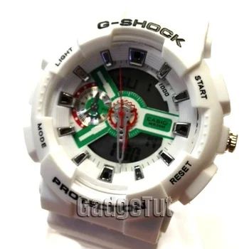 Лот: 5000095. Фото: 1. Часы Casio G-shock белый, зеленый. Подарки на 23 февраля