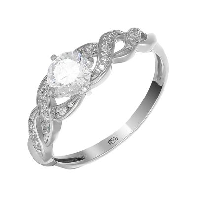Лот: 23887152. Фото: 1. Кольцо TALANT из серебра с фианитами. Кольца, перстни