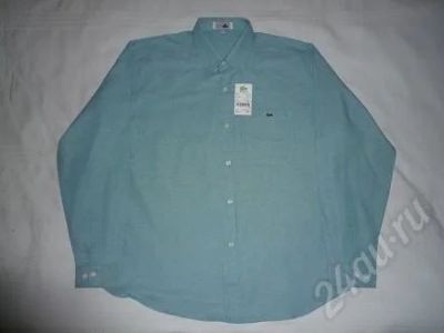 Лот: 389960. Фото: 1. Зелёная рубашка Lacoste. Рубашки, водолазки
