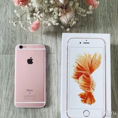 Лот: 13793268. Фото: 1. iPhone 6S 64GB rose gold+стекло... Смартфоны