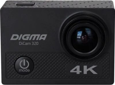 Лот: 22053965. Фото: 1. Экшн-камера Digma DiCam 320 (2160... Экшн камеры
