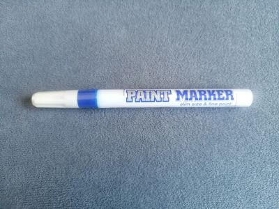 Лот: 20295269. Фото: 1. Маркер краска 2 мм, синий. Ручки, карандаши, маркеры