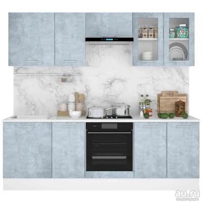 Лот: 15483061. Фото: 1. Кухня Кухонный гарнитур Голубой... Кухонные гарнитуры