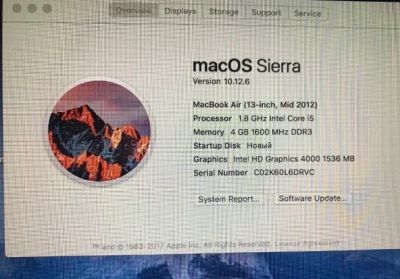 Лот: 10081025. Фото: 1. MacBook Air 13" mid 2012. Ноутбуки