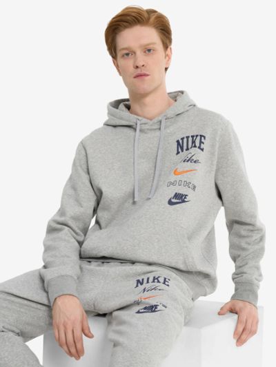 Лот: 23271922. Фото: 1. Худи мужское Nike Club, Серый. Другое (спортивная одежда)