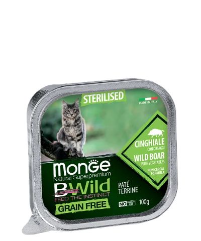 Лот: 16057226. Фото: 1. Monge Cat BWild Grain Free (Монж... Корма