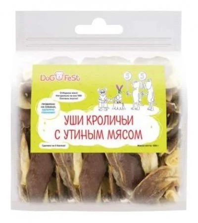 Лот: 13956911. Фото: 1. Уши кроличьи Dog Fest (Дог Фэст... Корма