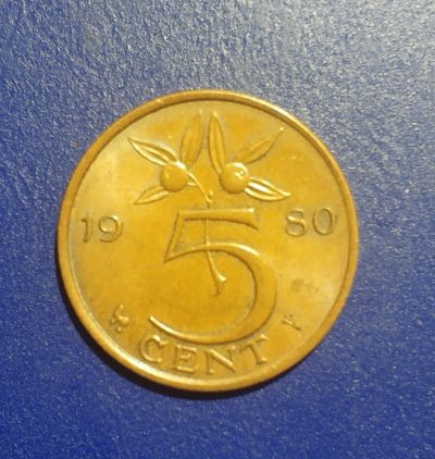 Лот: 25031451. Фото: 1. Нидерланды 5 центов 1980 г. Европа