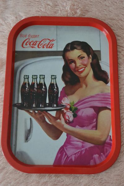Лот: 20224989. Фото: 1. Поднос Coca Cola металлический... Предметы сервировки