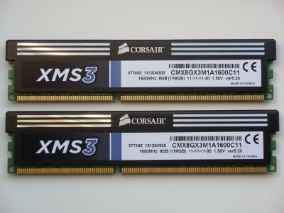 Лот: 11896495. Фото: 1. 16Gb (2 x 8Gb) Corsair XMS3 PC3-12800... Оперативная память