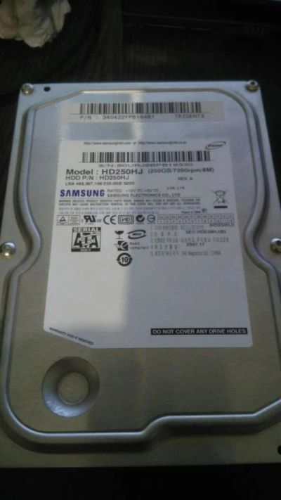 Лот: 10775892. Фото: 1. Жесткий диск Samsung 250Gb SATA... Жёсткие диски (HDD)